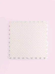 Cama para mascotas y tapete para el piso, diseño de juntas de dos tonos (beige y marrón, 2 piezas por juego)