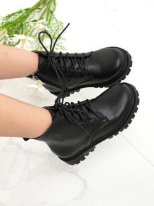 1雙女童舒適紋路帶扁平時尚靴