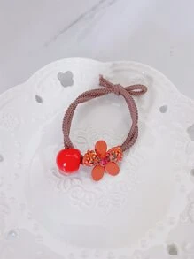 5入組花和珠子裝飾髮圈