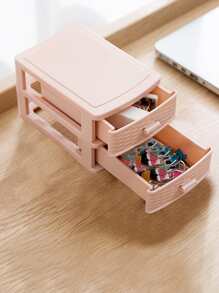 1入組雙層桌子收納盒 - 粉色 - 查看 3