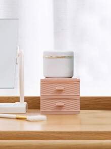 1入組雙層桌子收納盒 - 粉色 - 查看 4