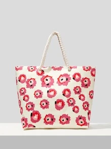 Bolsa de compras con estampado - Rosa - Ver 6