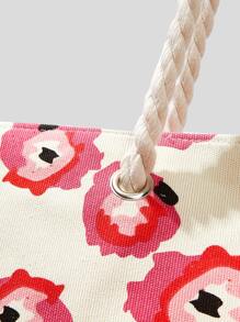 Bolsa de compras con estampado - Rosa - Ver 7