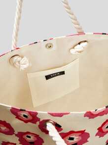 Bolsa de compras con estampado - Rosa - Ver 8