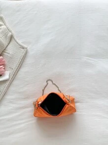 熒光橙鏈條法棍包 - 橘色 - 查看 4