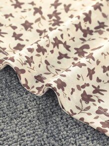 Tween Girl Lettuce Trim Tie Front Top & Ditsy Floral Print Cami Dress,Holiday,Summer,Travel - Multicolor - View 4