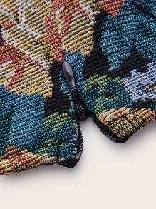 SHEIN MOD Blusa con estampado floral con cordón - Multicolor - Ver 4