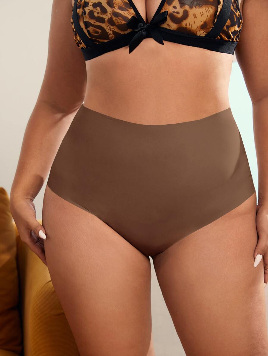 Plus Plain Simple Panty - Mocha Brown - View 1