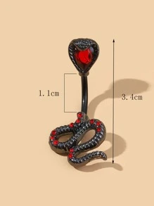Xuyên Hoàn Hảo Kim Cương Giả Trang Trí Con Rắn Thiết Kế Rốn Bụng Vòng Thép Không Gỉ Từ Vách Ngăn Cơ Thể Món Quà Trang Sức Cho Nữ & Nam Không Xuyên Thấu - Nhiều màu - Xem 3