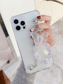 Mặt dây chuyền bướm trang trí chuỗi vòng tay hộp đựng điện thoại - Trong sáng - Xem 2