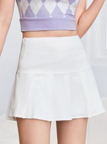 Muchica 四四方方百褶下擺半身裙