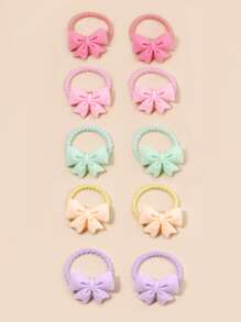 10 piezas Lazos de pelo con moño lindos para niños - Multicolor - Ver 2