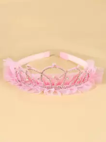 小女童王冠髮箍 - 粉色 - 查看 1