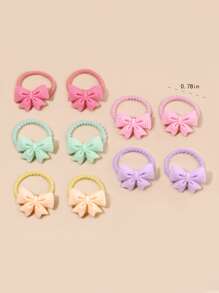 10 piezas Lazos de pelo con moño lindos para niños - Multicolor - Ver 3