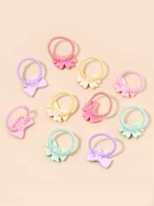 10 piezas Lazos de pelo con moño lindos para niños - Multicolor - Ver 4