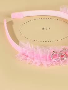 小女童王冠髮箍 - 粉色 - 查看 4