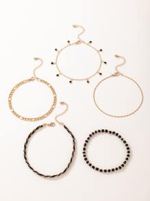 imoli 5pcs Bead Decor Anklet - Multicolor - View 4