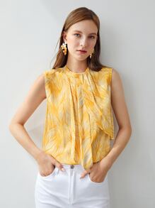 MOTF PREMIUM Top viscosa con fruncido - Amarillo - Ver 4