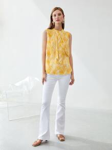 MOTF PREMIUM Top viscosa con fruncido - Amarillo - Ver 10