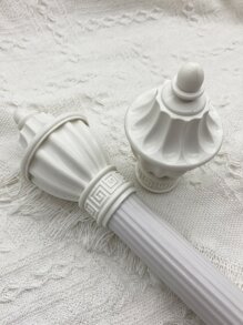 2入組窗簾竿頭 - 白色 - 查看 1