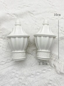 2入組窗簾竿頭 - 白色 - 查看 3