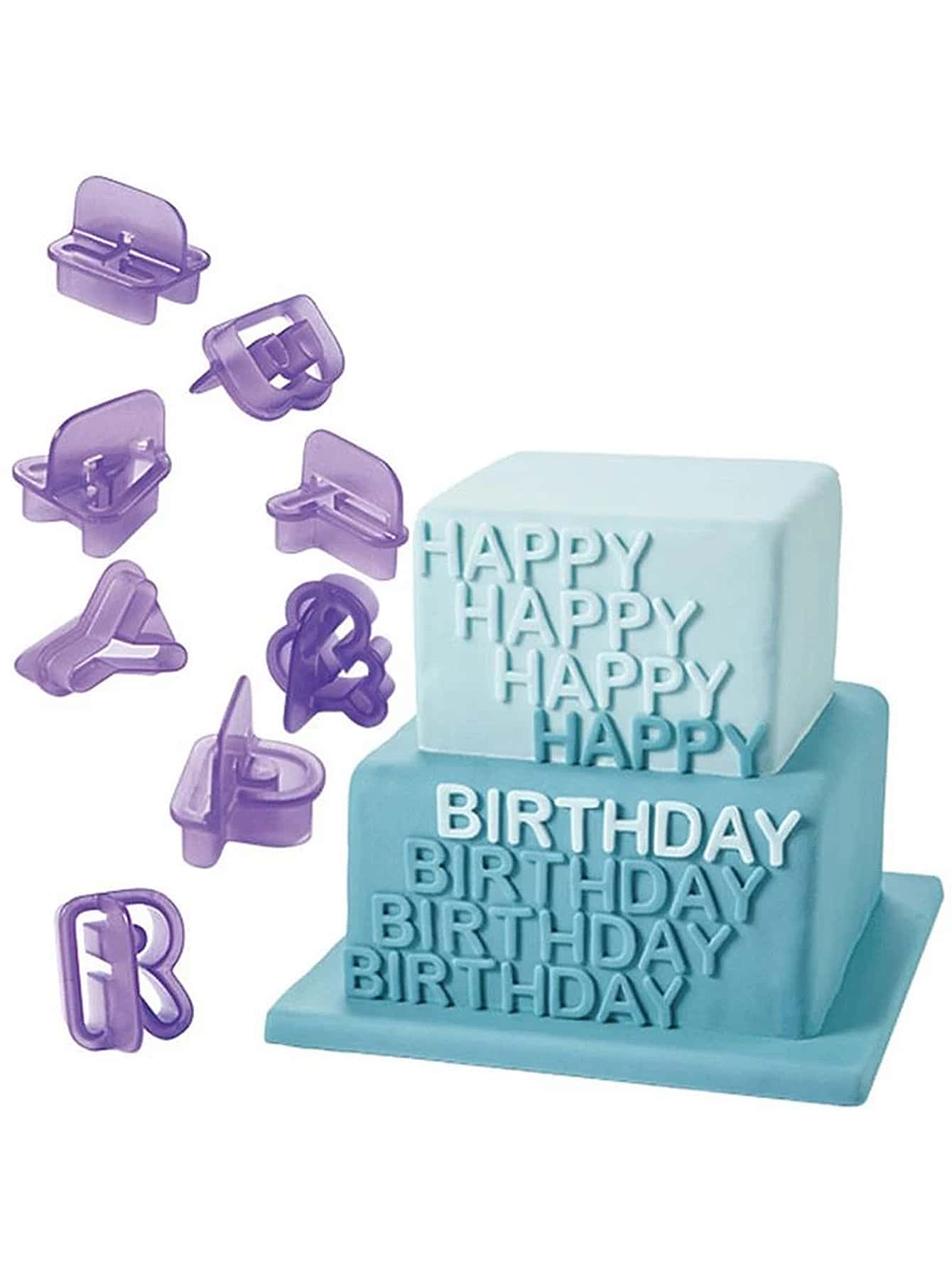 40入組字母形狀餅乾印章