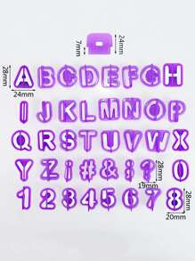 40入組字母形狀餅乾印章