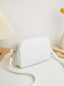 New Fashion Diamond Pattern Quilted Mini Crossbody Bag
