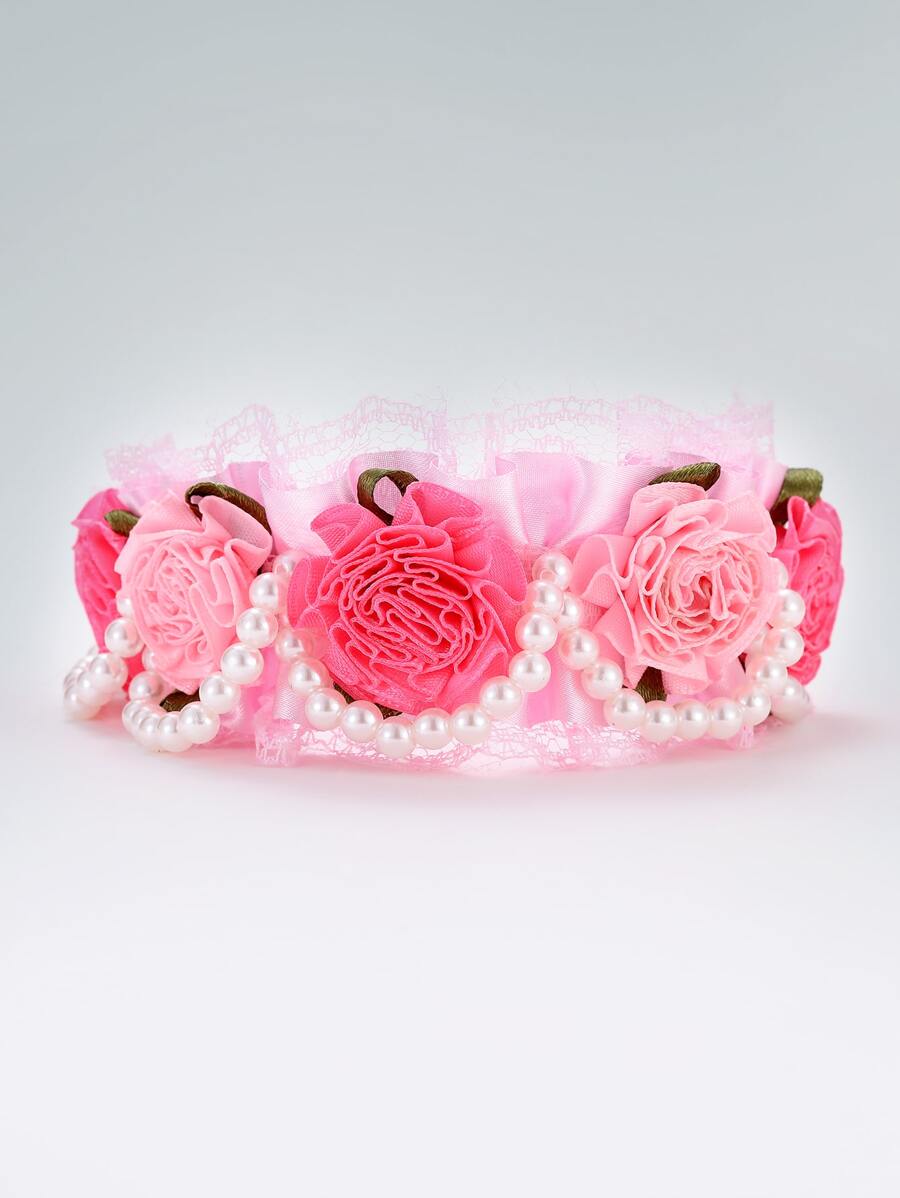 Floral Decor Pet Collar - Multicolor - View 1