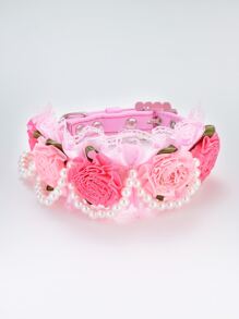 Floral Decor Pet Collar - Multicolor - View 3