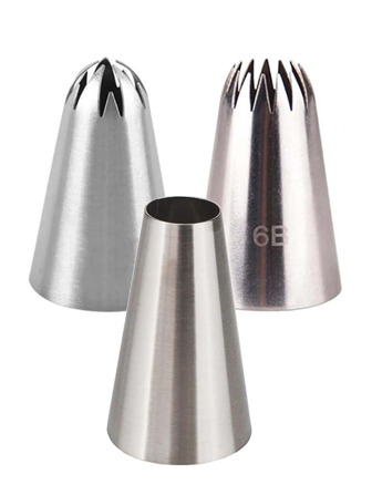 3入組不銹鋼奶油裱花嘴