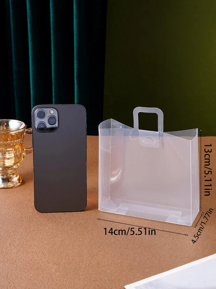 5個 クリアギフトバッグ ジュエリー収納バッグ, 誕生日パーティーの装飾, ギフトラッピング - クリア - 見る 3