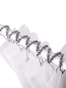 12pcs Stainless Steel Shower Curtain Hook - Silver - View 2