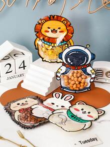 5入組卡通動物設計打包袋