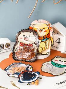 5入組卡通動物設計打包袋