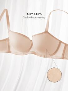 LUVLETTE Sheer Vitality Curve Full Support Balconette - Apricot - View 3