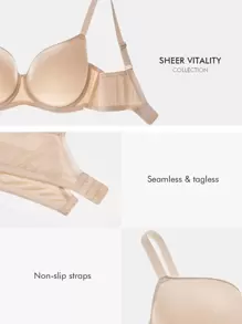 LUVLETTE Sheer Vitality Curve Full Support Balconette - Apricot - View 5