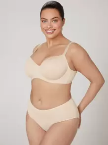 LUVLETTE Sheer Vitality Curve Full Support Balconette - Apricot - View 9