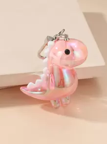 卡通恐龙装饰包饰可爱钥匙扣背包配件吊坠装饰包饰礼品情人节时尚青少年女孩女士大学生教师白领人士新秀和白领人士礼品配饰装饰汽车配件女士钥匙扣饰物兽人学校用品教师礼物返校教师配件 - 粉色 - 查看 2