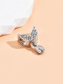 Colgante DIY con diseño de alas de diamantes de imitación de aleación