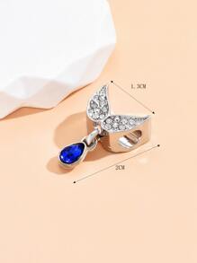 Colgante DIY con diseño de alas de diamantes de imitación de aleación