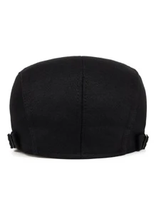 Gorra de hombre de algodón de color liso con visera