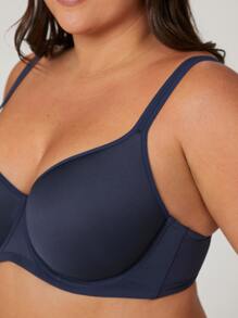 LUVLETTE Plus Sheer Vitality Breathable Full Coverage Curve Bra - Navy Blue - View 9