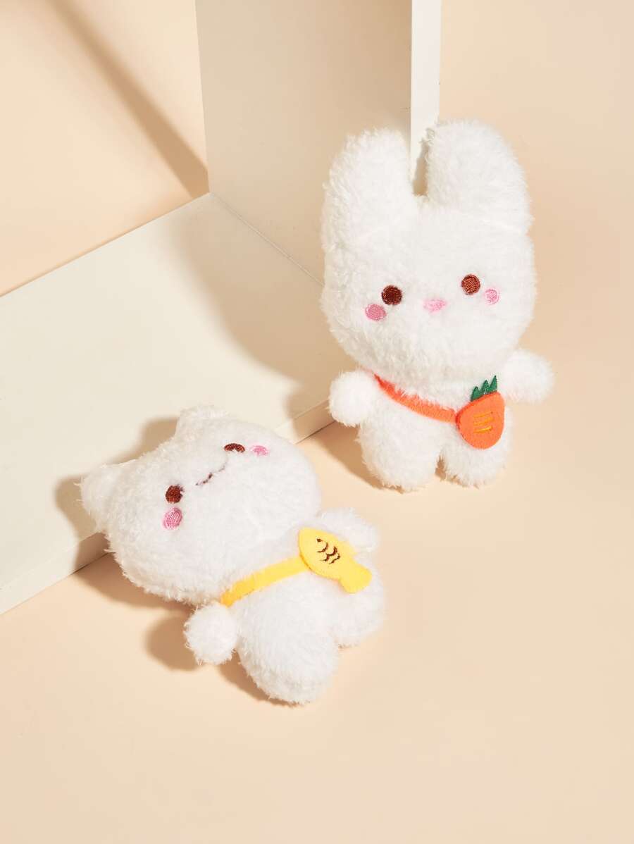 1入組隨機色寵物毛絨玩具 - 白色 - 查看 1