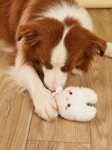 1入組隨機色寵物毛絨玩具 - 白色 - 查看 4