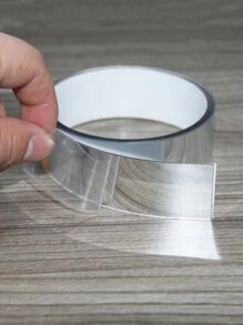 1roll Mirror Surface Wall Sticker, ABS Decorative Mirror Sticker, For Home Decor Best Gifts - Silver - View 3