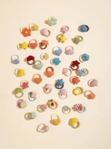 3pcs Random Color Pet Hair Tie - Multicolor - View 1