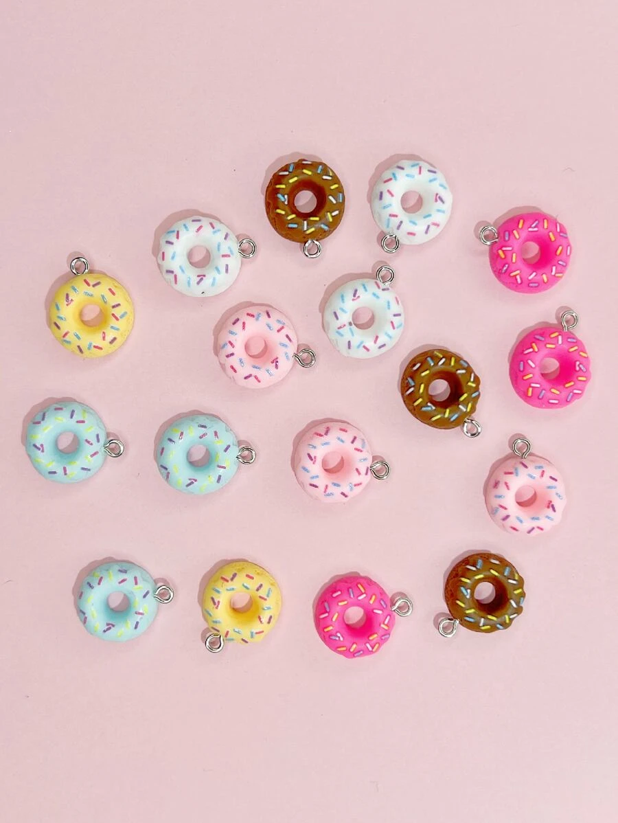 17入組甜甜圈DIY吊墜
