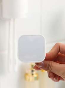 1pc Wall Mounted Toothbrush Holder, Self Adhesive Toothbrush Rack For Bathroom - White - View 5