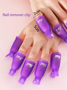 1pc Nail Polish Remover Clip - Purple - View 5